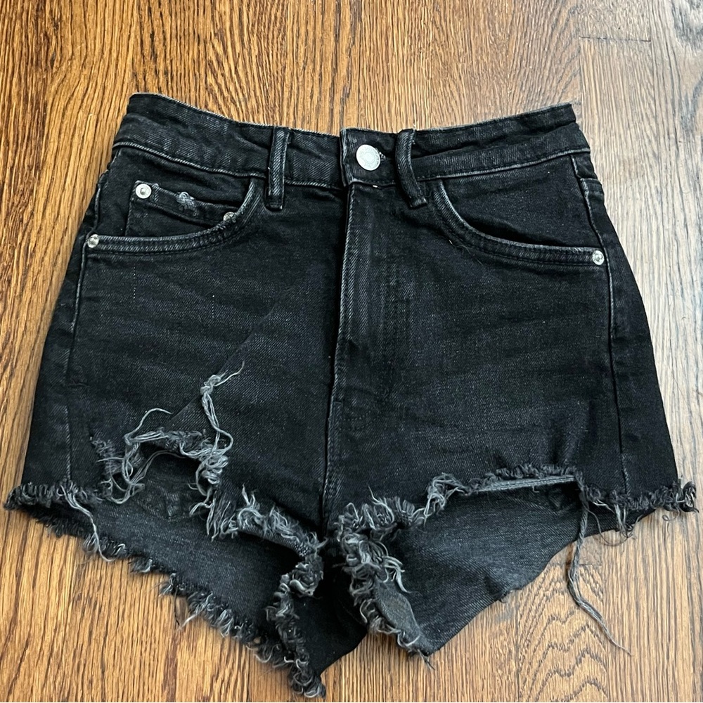 Zara Black Jean Shorts